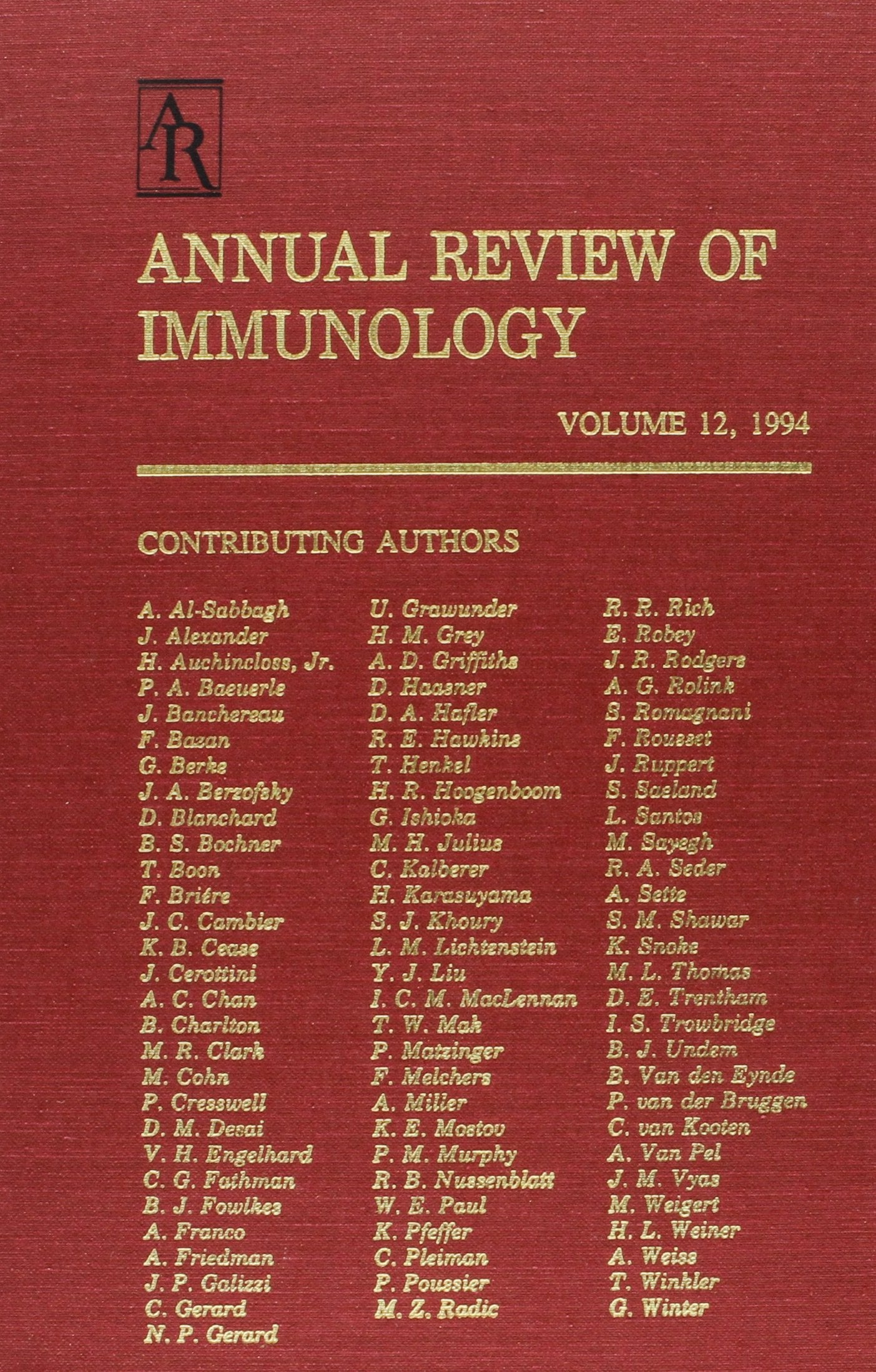 Annual Review of Immunology 1994 Medicine