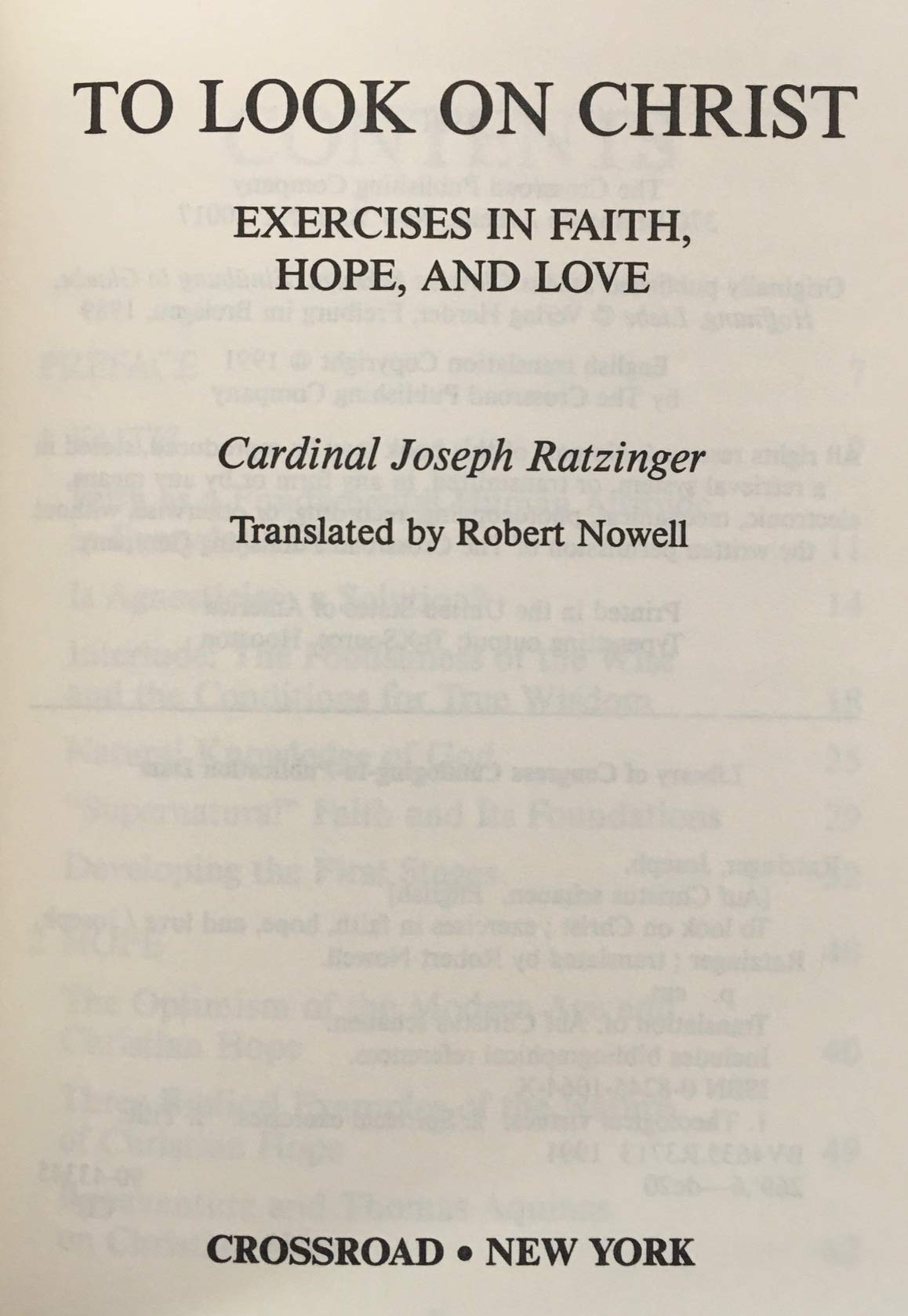 To Look on Christ: Exercises in Faith, Hope, and Love Religion & Esotericism