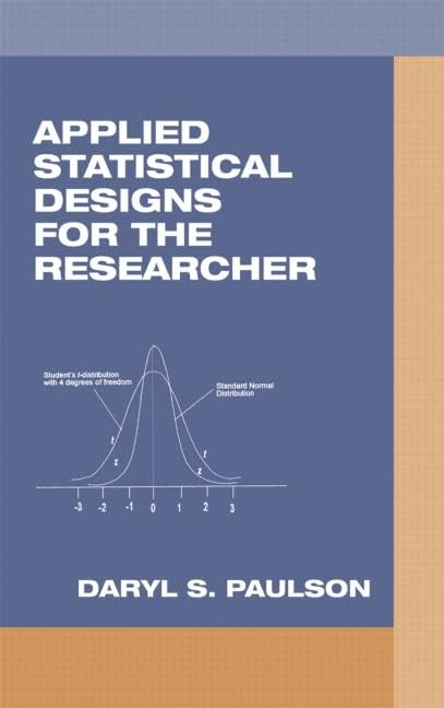 Product Image: Applied Statistical Designs for the Researcher
