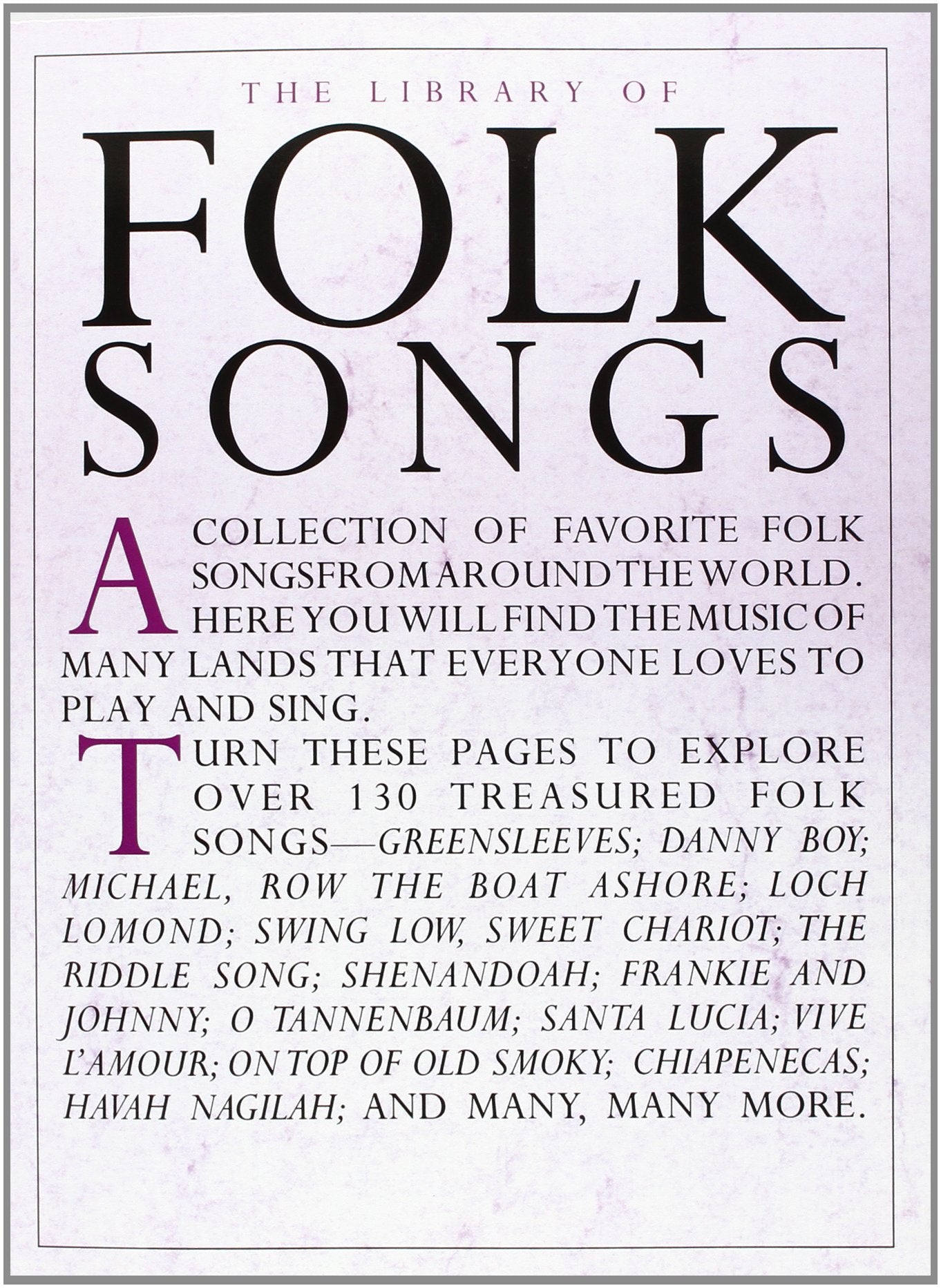 The Library of Folk Songs Sheet Music