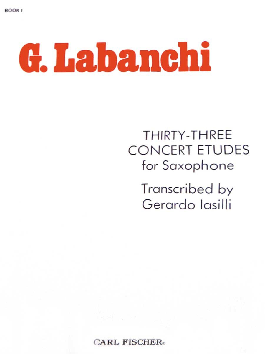 Thirty-three concert etudes saxophone book