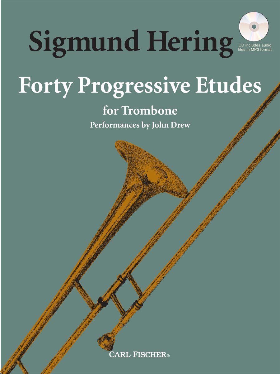 Sigmund hering : forty progressive etudes for trombone + audio online book