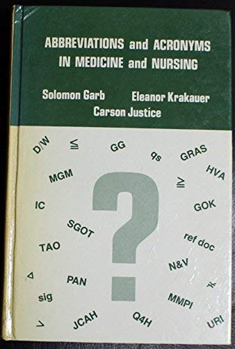 Abbreviations and Acronyms in Medicine and Nursing Books