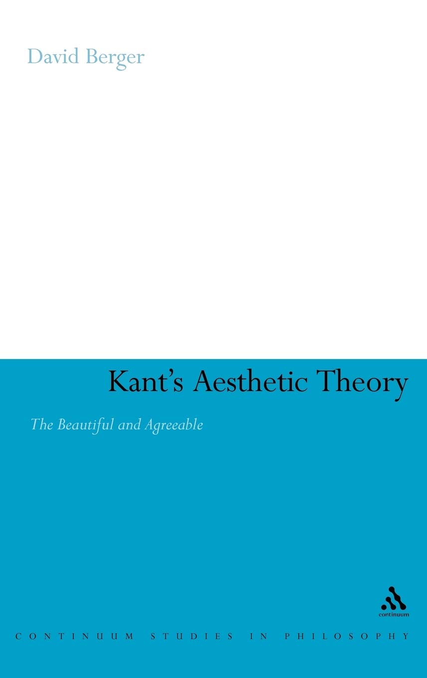 Kant's Aesthetic Theory Philosophy Books