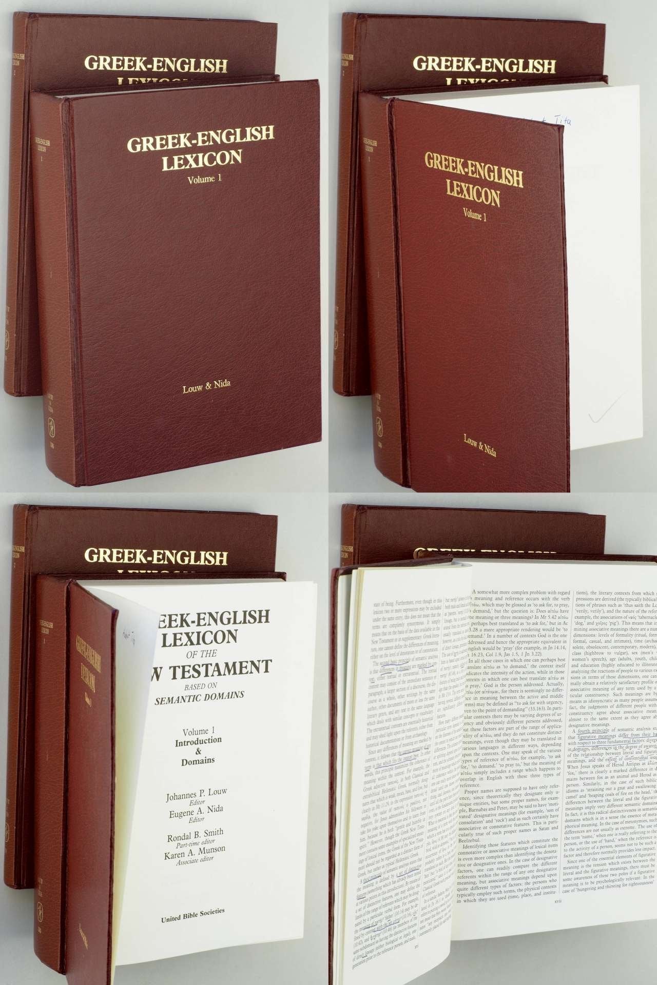 Greek-English Lexicon of the New Testament: Based on Semantic Domains Foreign Languages ​​& Dictionaries
