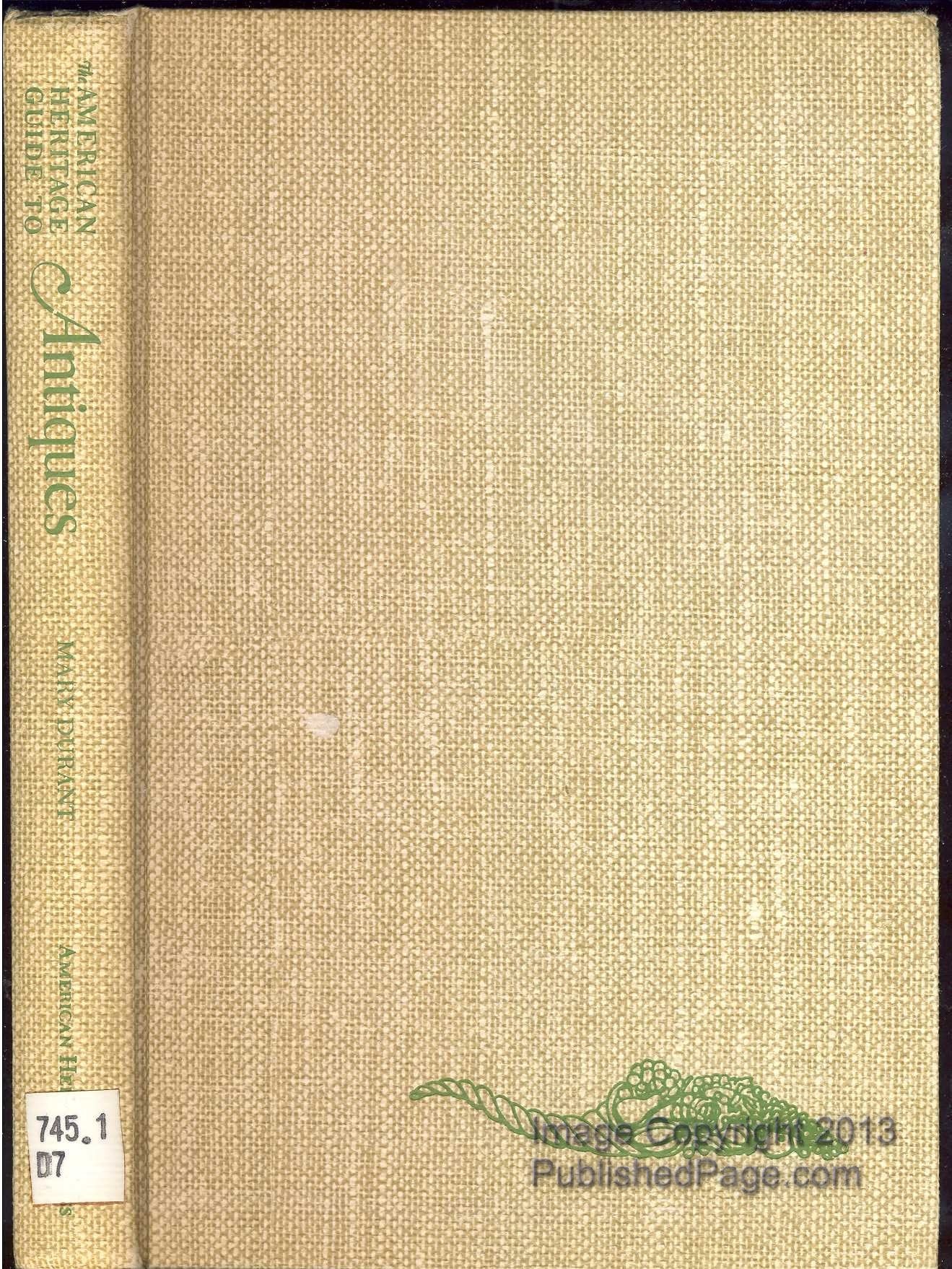 The American Heritage Guide to Antiques Books