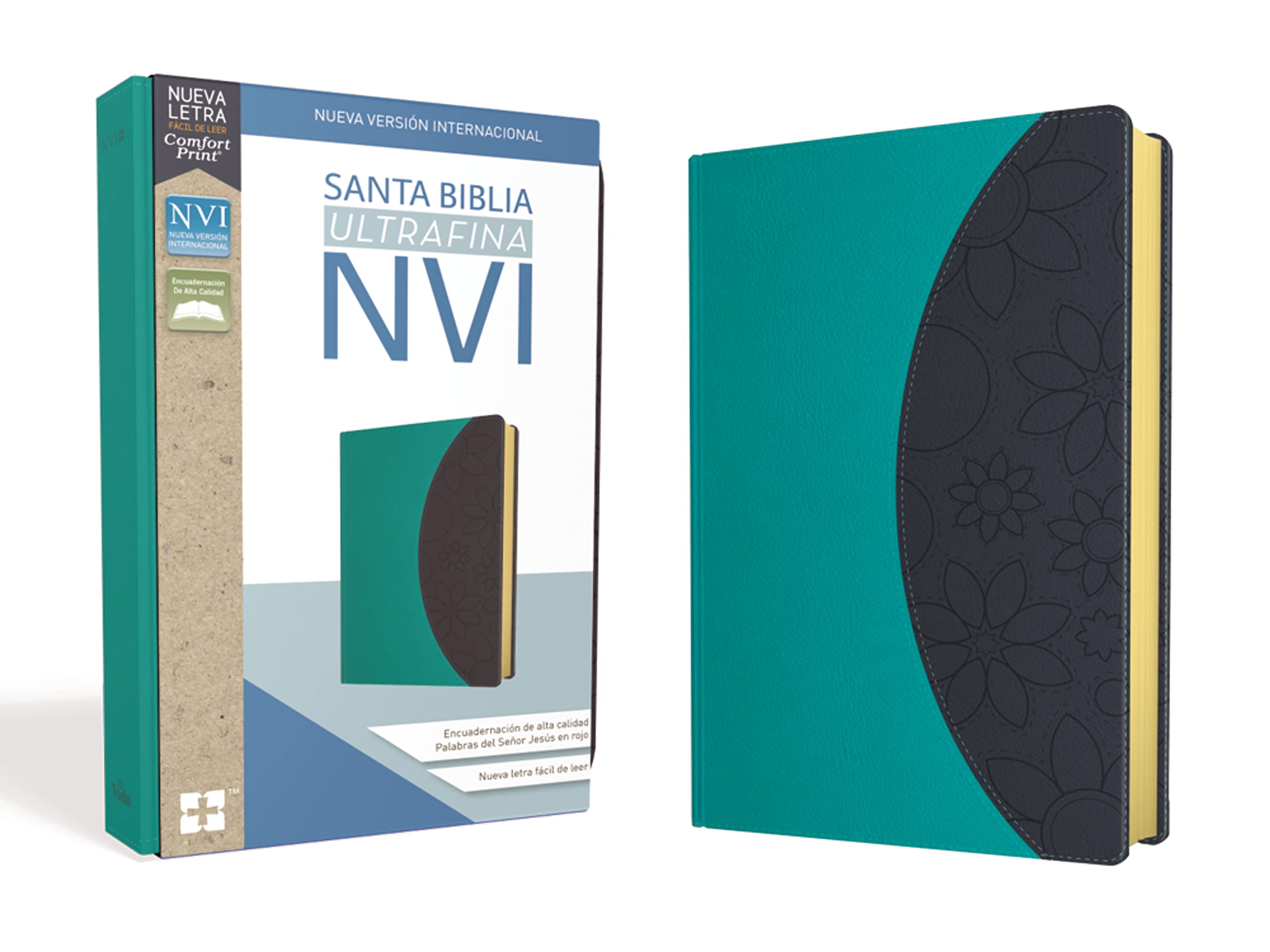 Santa Biblia NVI, Ultrafina, Aqua/Gris: Nueva Version Internacional, Aqua/Gris Leathersoft Ultrafina Film, Art & Culture