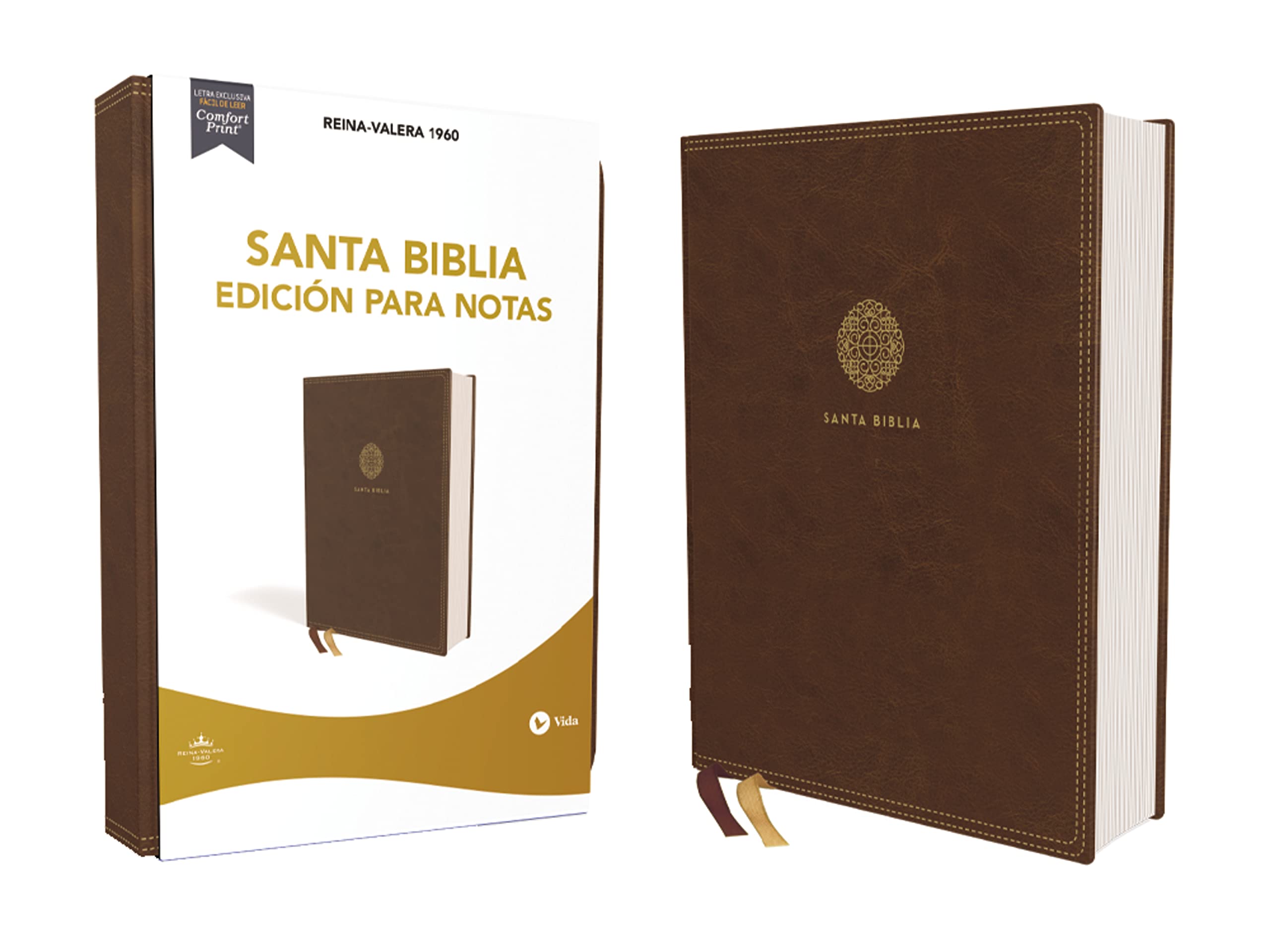 RVR60, Santa Biblia, Edición para Notas, Leathersoft, Café, Palabras de Jesús en Rojo, Comfort Print Religion & Esotericism