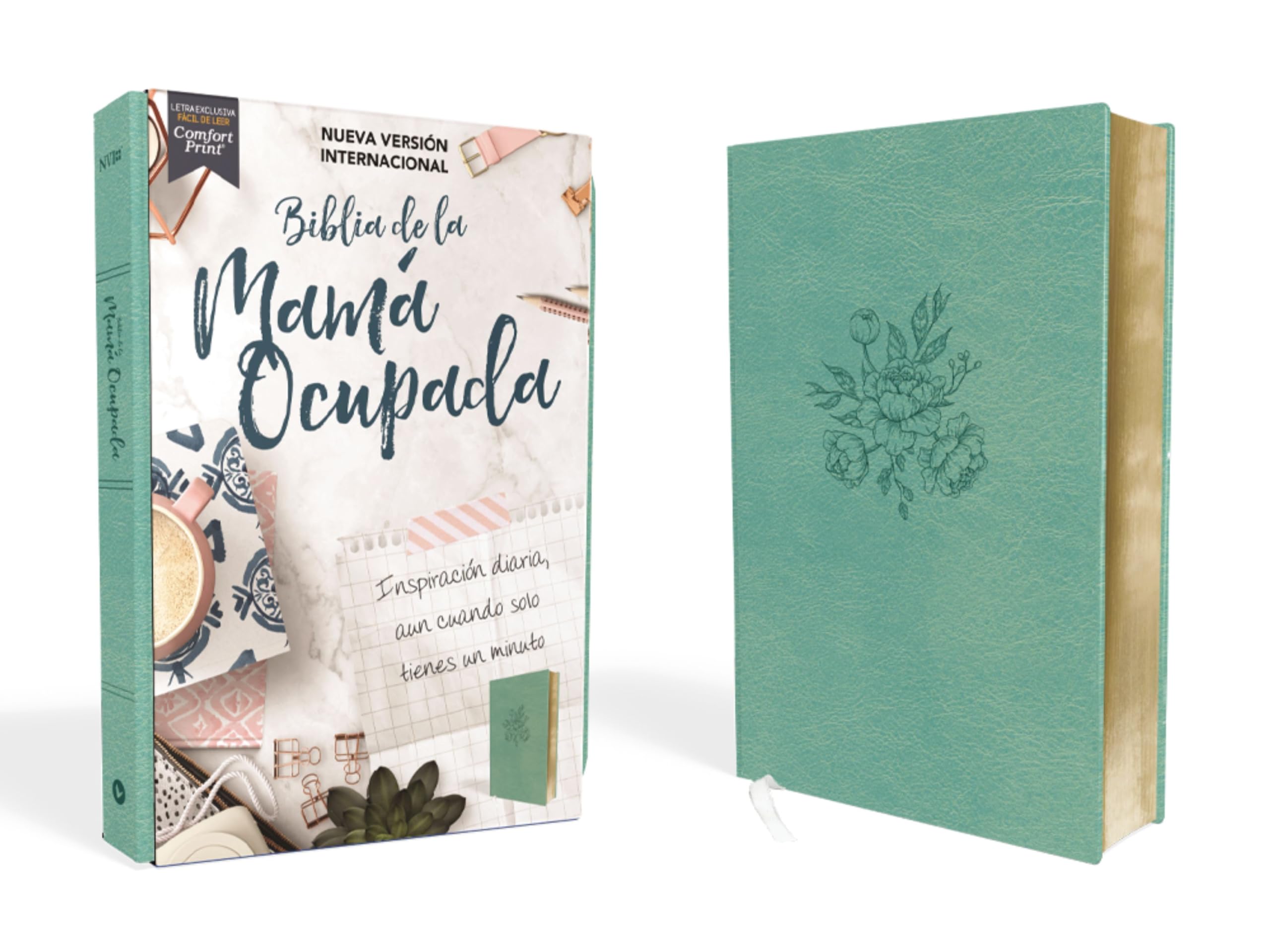 Nvi, Biblia de la Mamá Ocupada, Leathersoft, Turquesa, Palabras de Jesús En Rojo, Comfort Print Religion & Esotericism