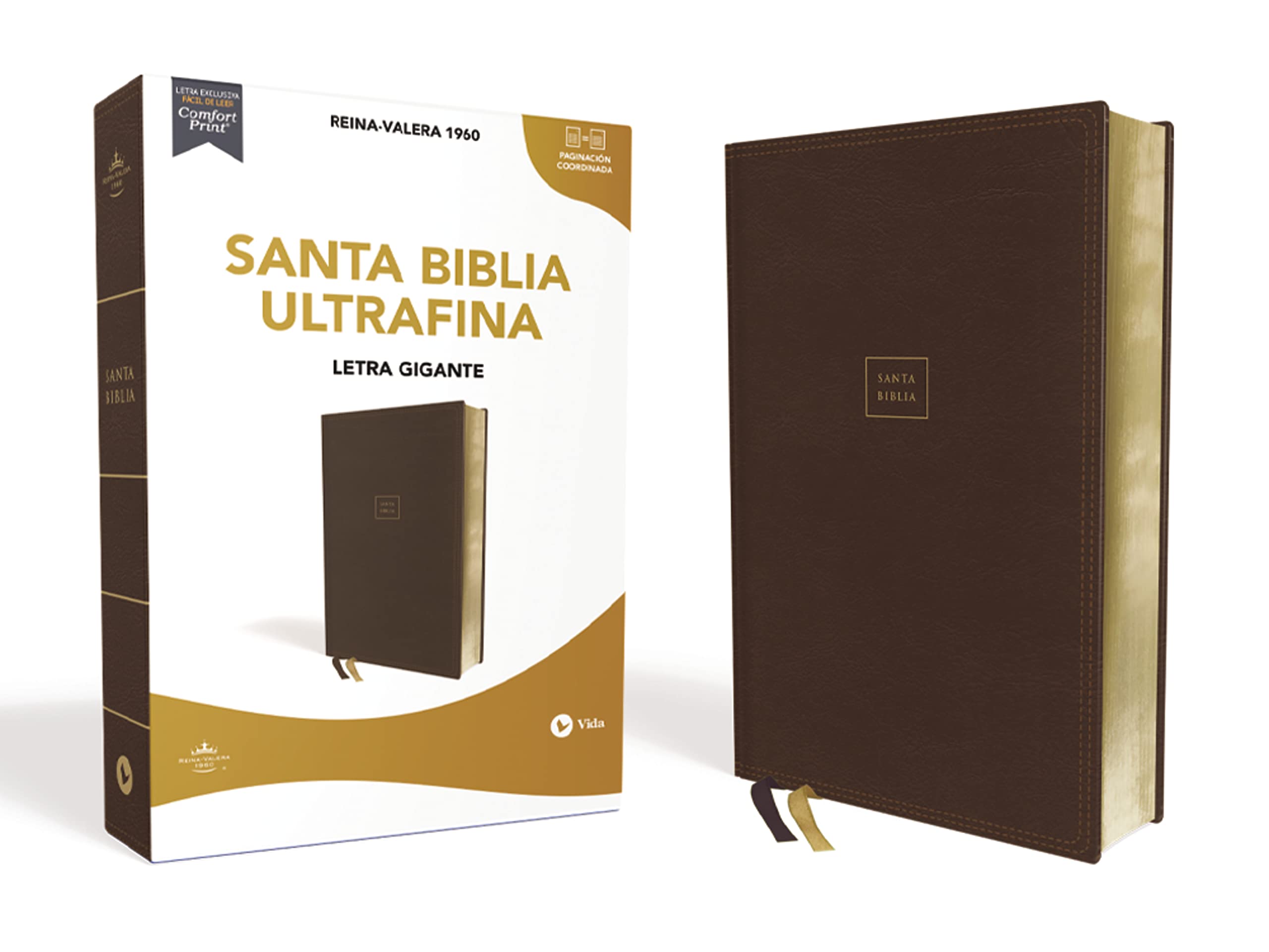RVR60, Santa Biblia, Letra Gigante, Leathersoft, Café, Palabras de Jesús en Rojo, Comfort Print: Reina Valera 1960, Leathersoft, Café, Letra ... Leathersoft, Coffee, Red Letter, Ultrafine Media & Communication
