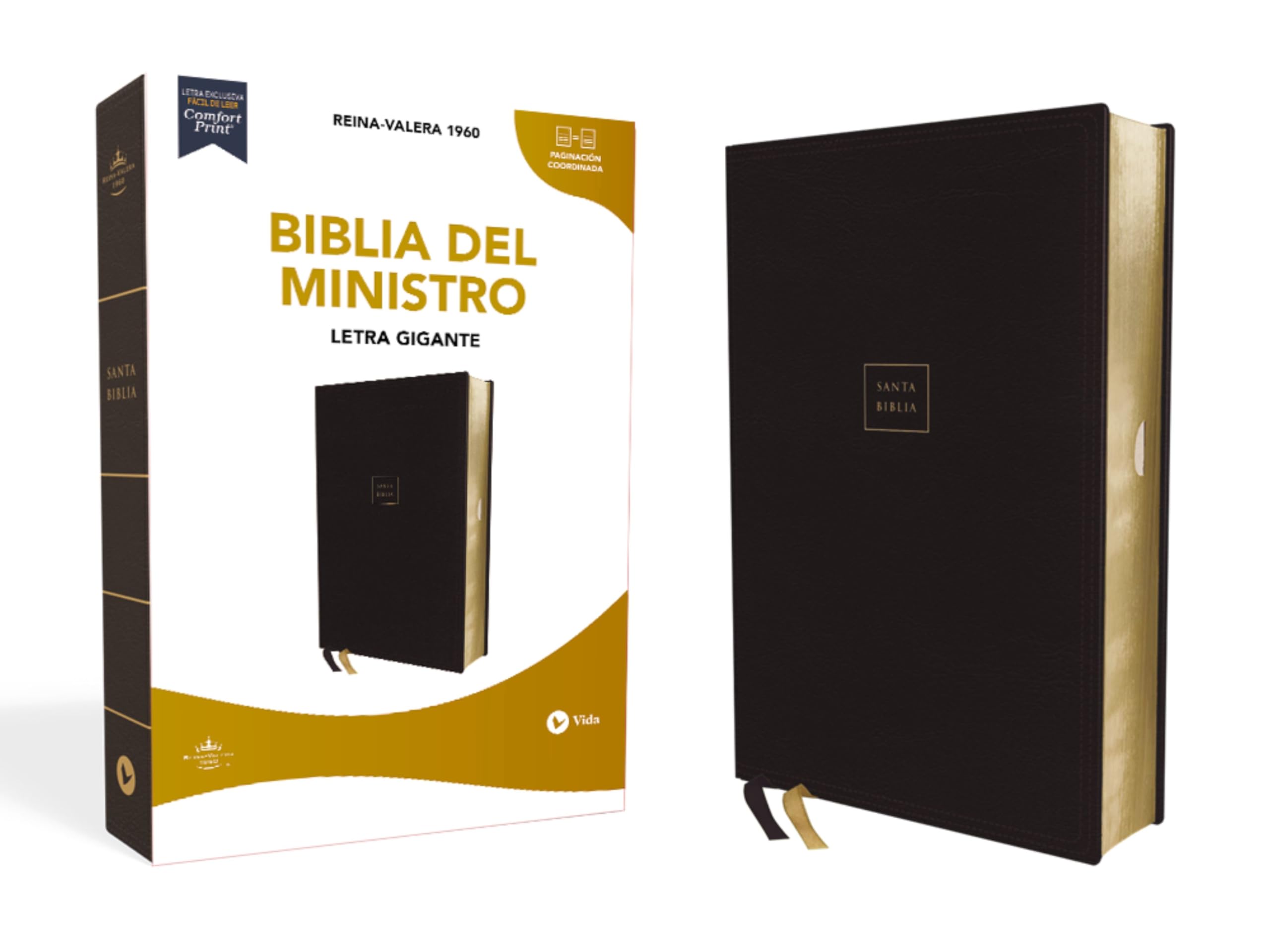 RVR60, Biblia del Ministro, Letra gigante, Leathersoft, Negro, Palabras de Jesús en Rojo, Comfort Print: Reina-Valera 1960 Biblia del Ministro, negra, ... tabla de pesas y medidas, comfort print, Religion & Esotericism