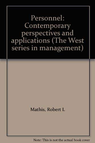 Personnel: Contemporary perspectives and applications (The West series in management) Books