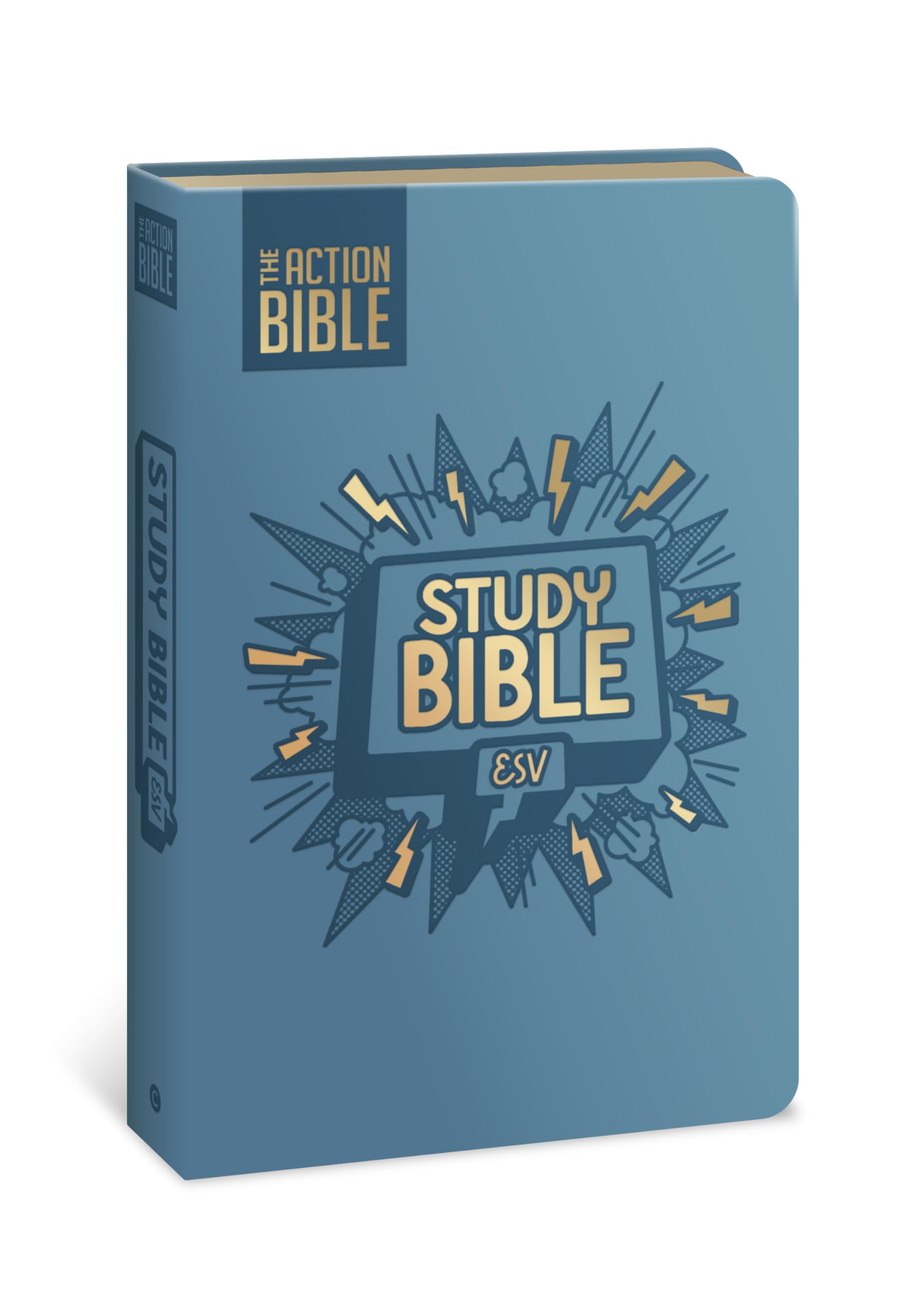 The Action Bible Study Bible Esv, Leathersoft, Blue, Full Color Religion & Esotericism