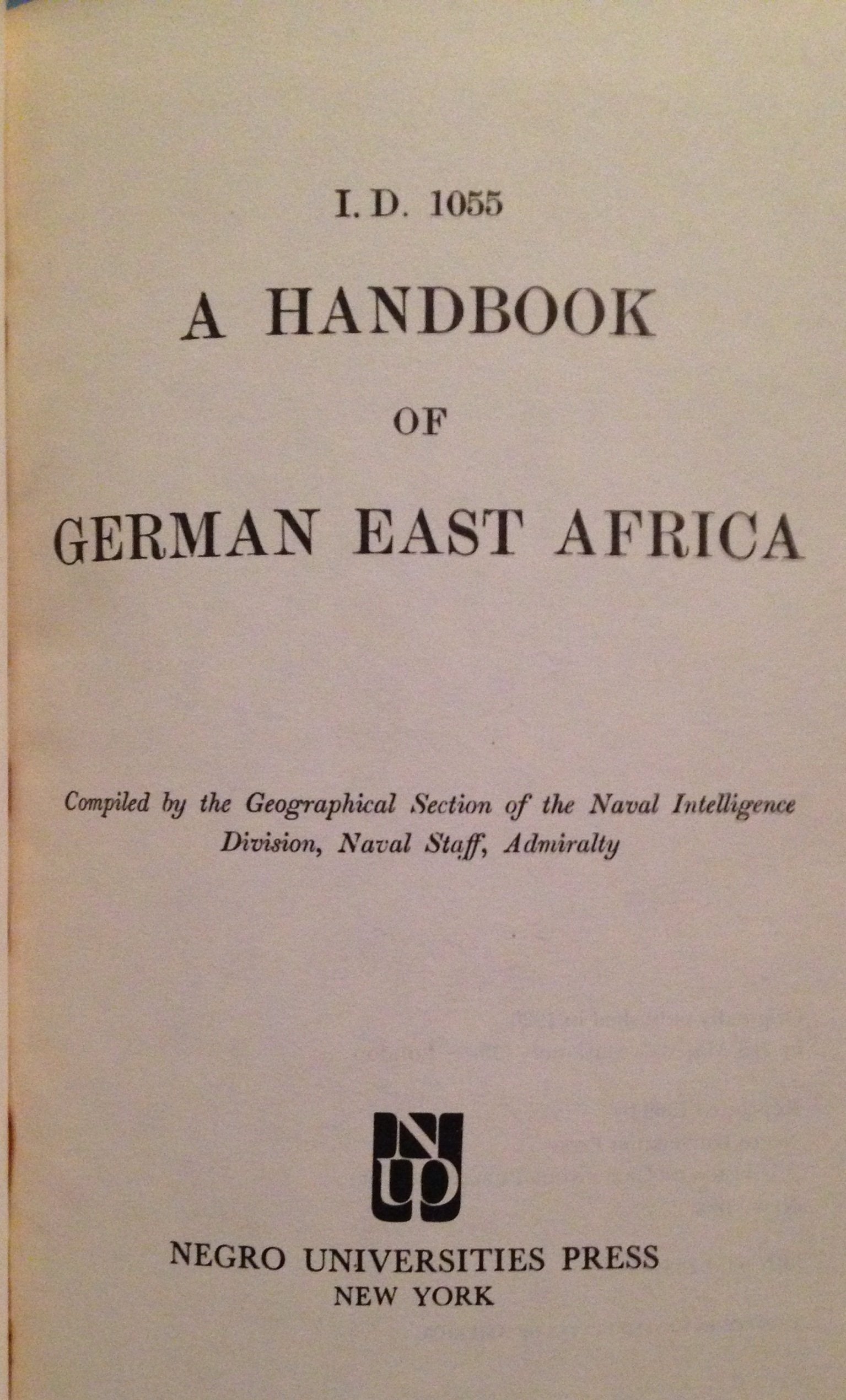 Handbook of German East Africa Books