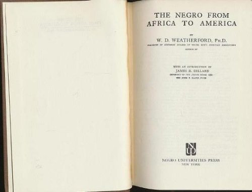 Negro from Africa to America Books