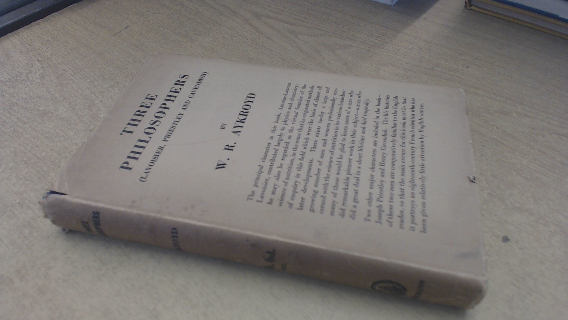 Three Philosophers: Lavoisier, Priestly and Cavendish Philosophy
