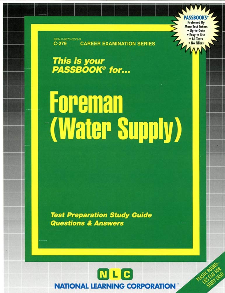 Foreman (Water Supply) (C-279, Band 279) Reference Books