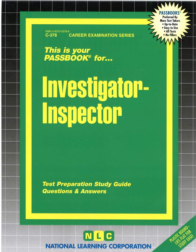 Investigator-Inspector: Passbooks Study Guide (Passbooks for Career Opportunities/C-378) Business, Finance & Career