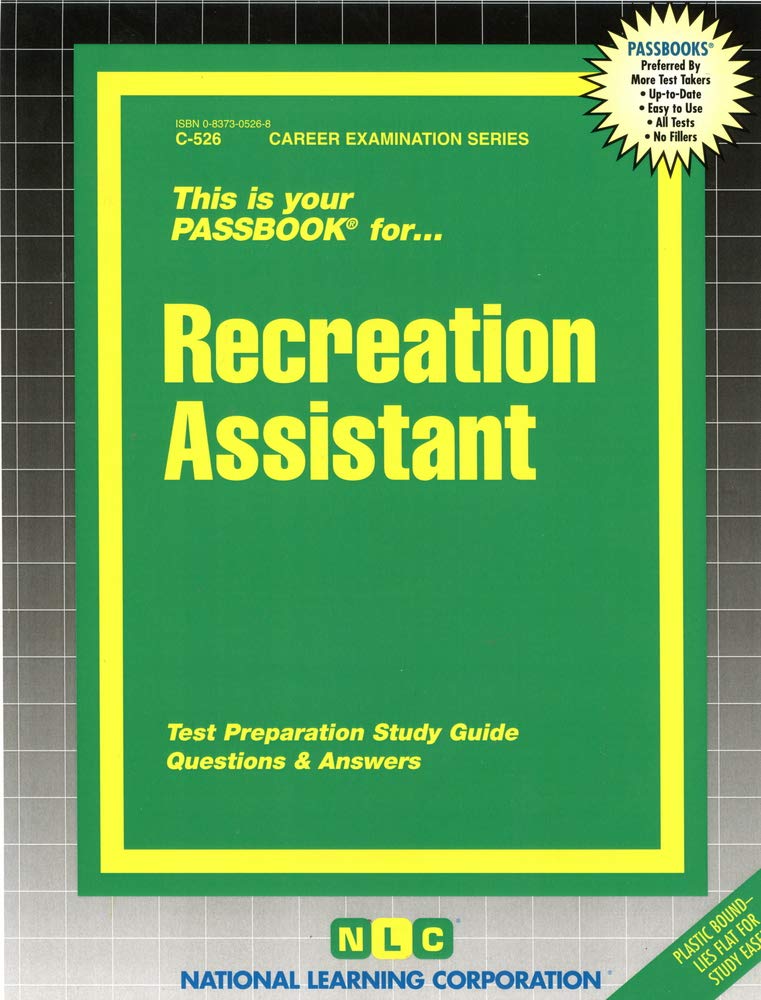Product Image: Recreation Assistant: Passbooks Study Guide