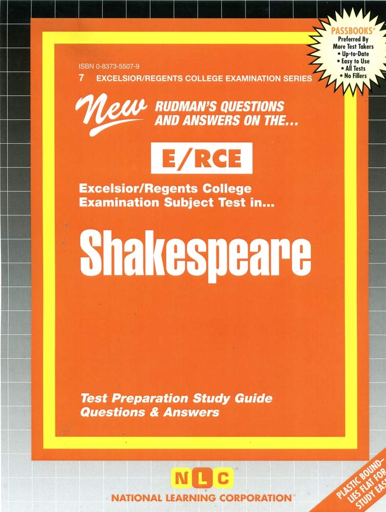 Shakespeare: Passbooks Study Guide (Excelsior/Regents College Examination) Study Guides