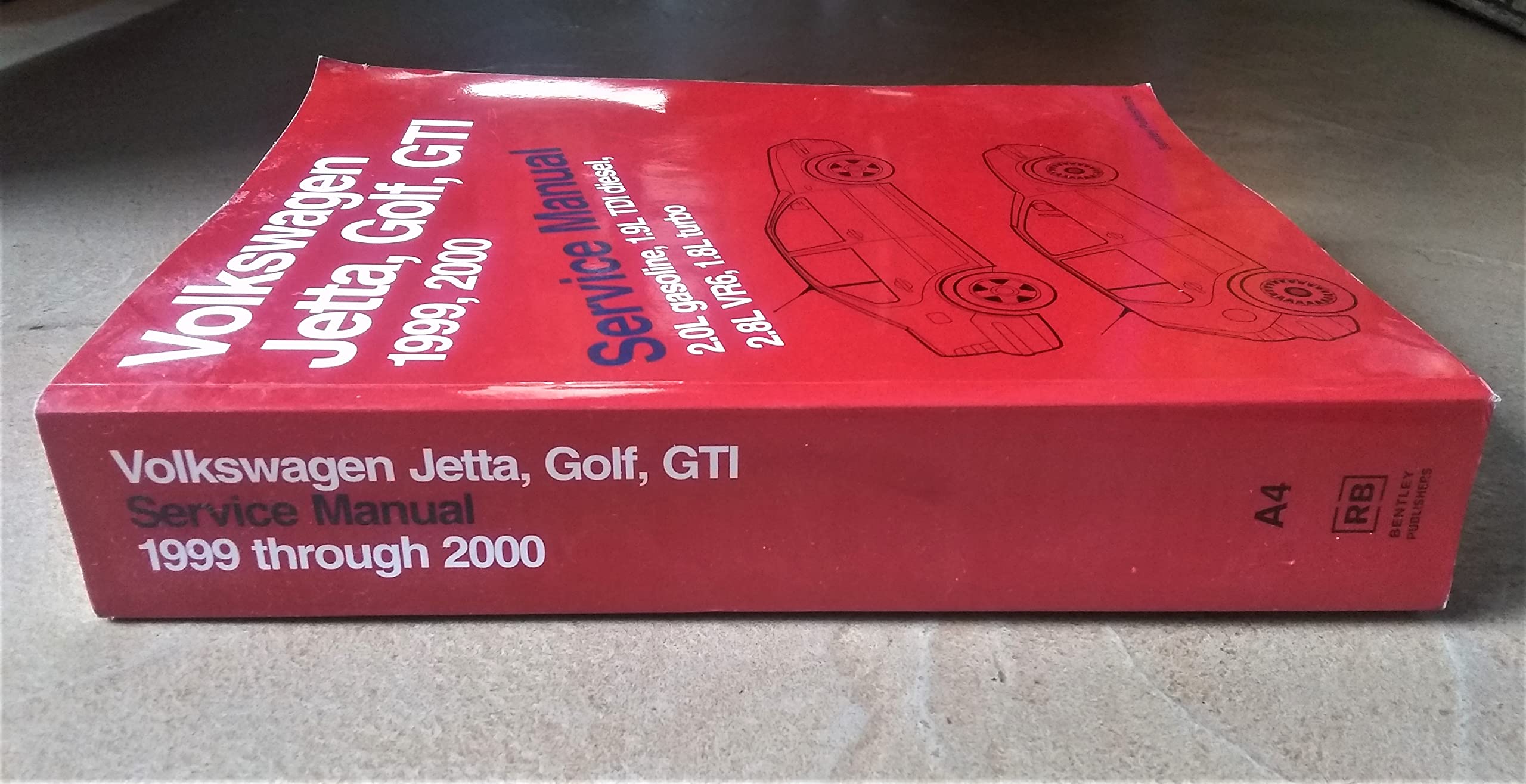 Volkswagen Jetta, Golf, Gti 1999, 2000: Service Manual, 2.0L Gasoline, 1.9L Tdi Diesel, 2.8L Vr6, 1.8L Turbo: Including 2 Gas, 1.9 TDi, 2.8 VR6 and 1.8 Turbo Leisure, Home & Garden