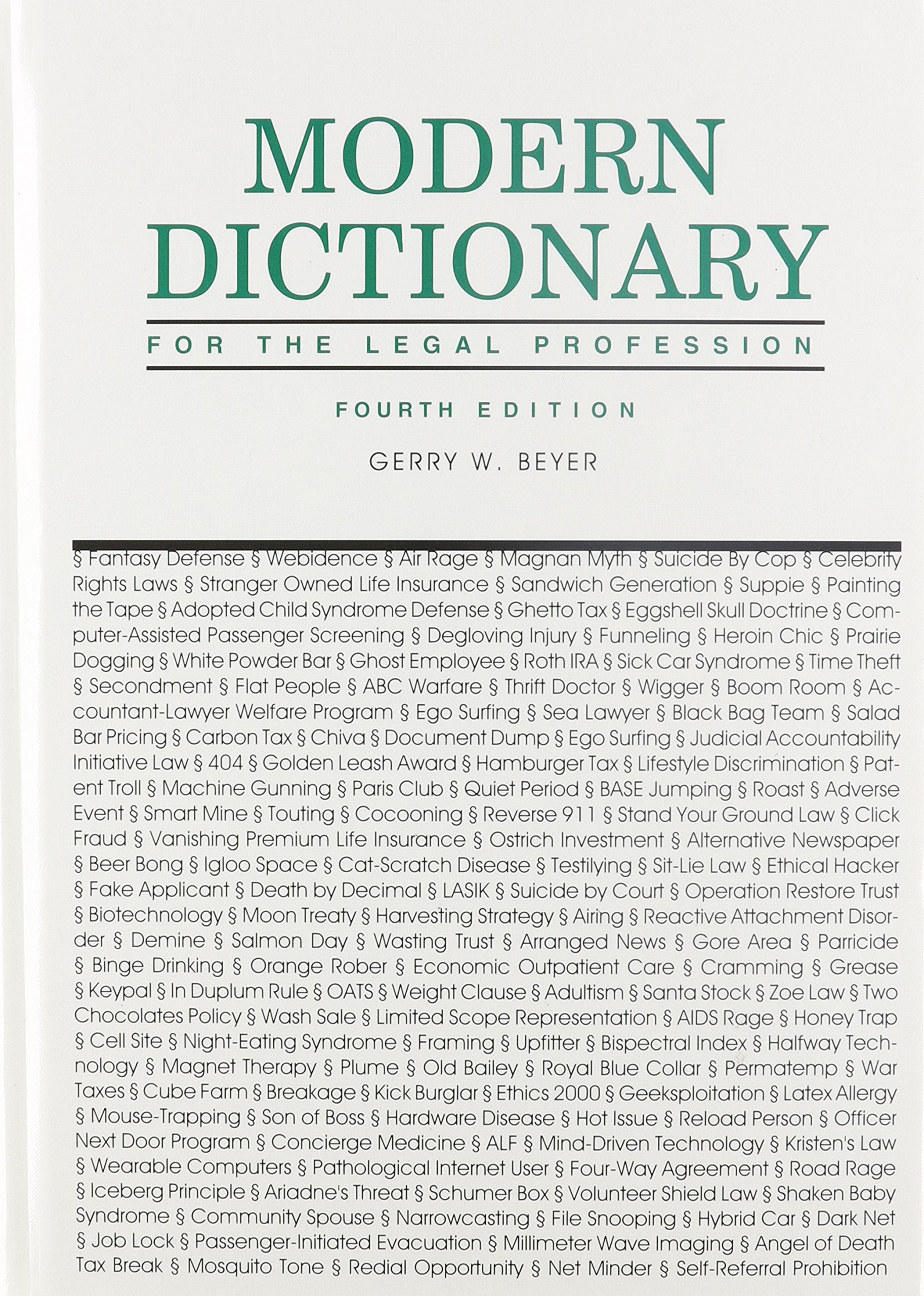 Modern Dictionary for the Legal Profession book