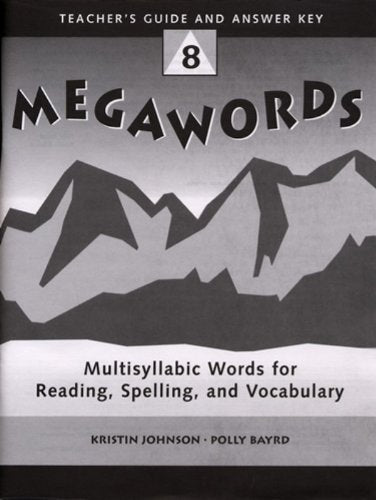 Megawords 8/Teachers Guide and Answer Key Learning & Reference