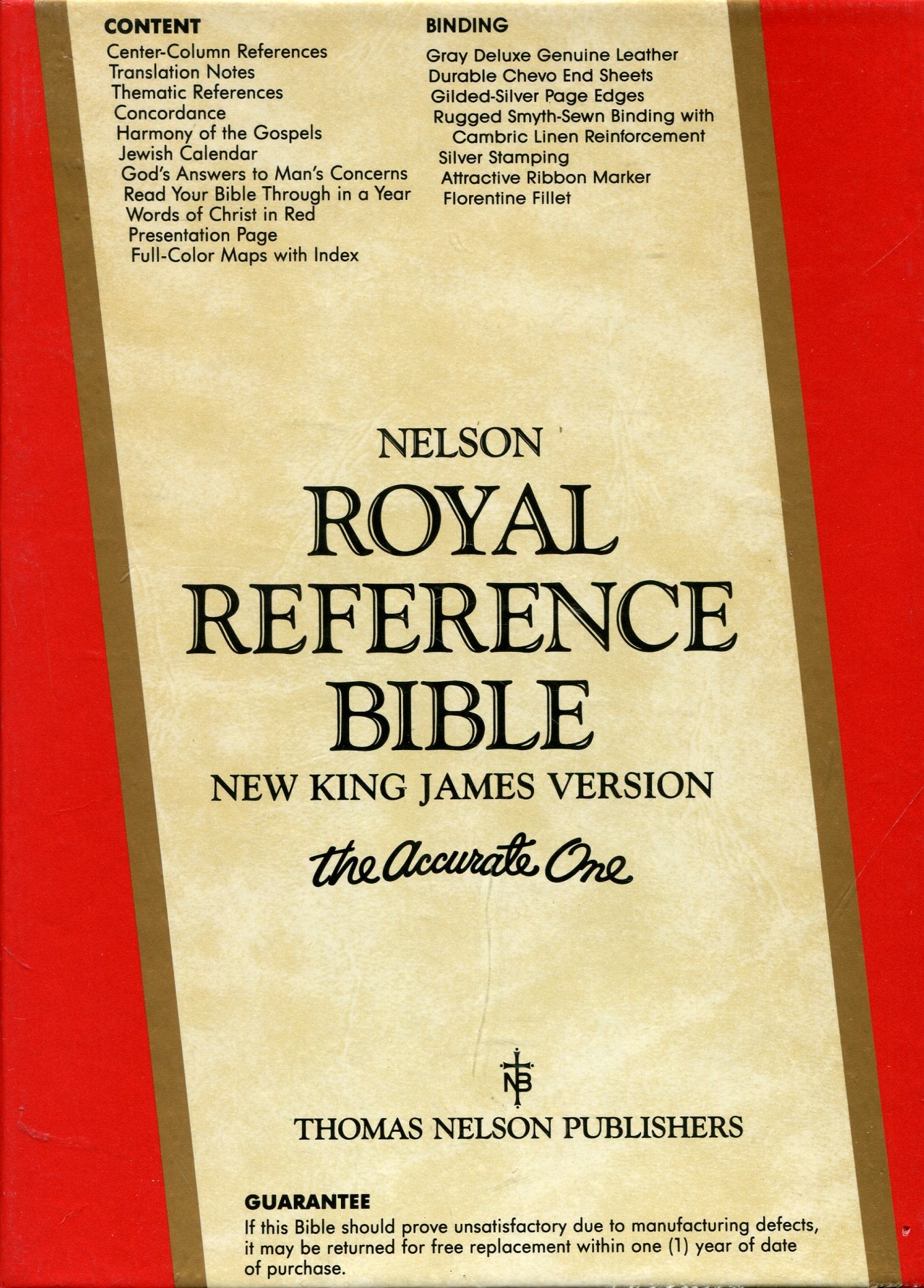 Holy Bible, New King James Version: Royal Reference Bible/Gray Genuine Leather Religion & Esotericism