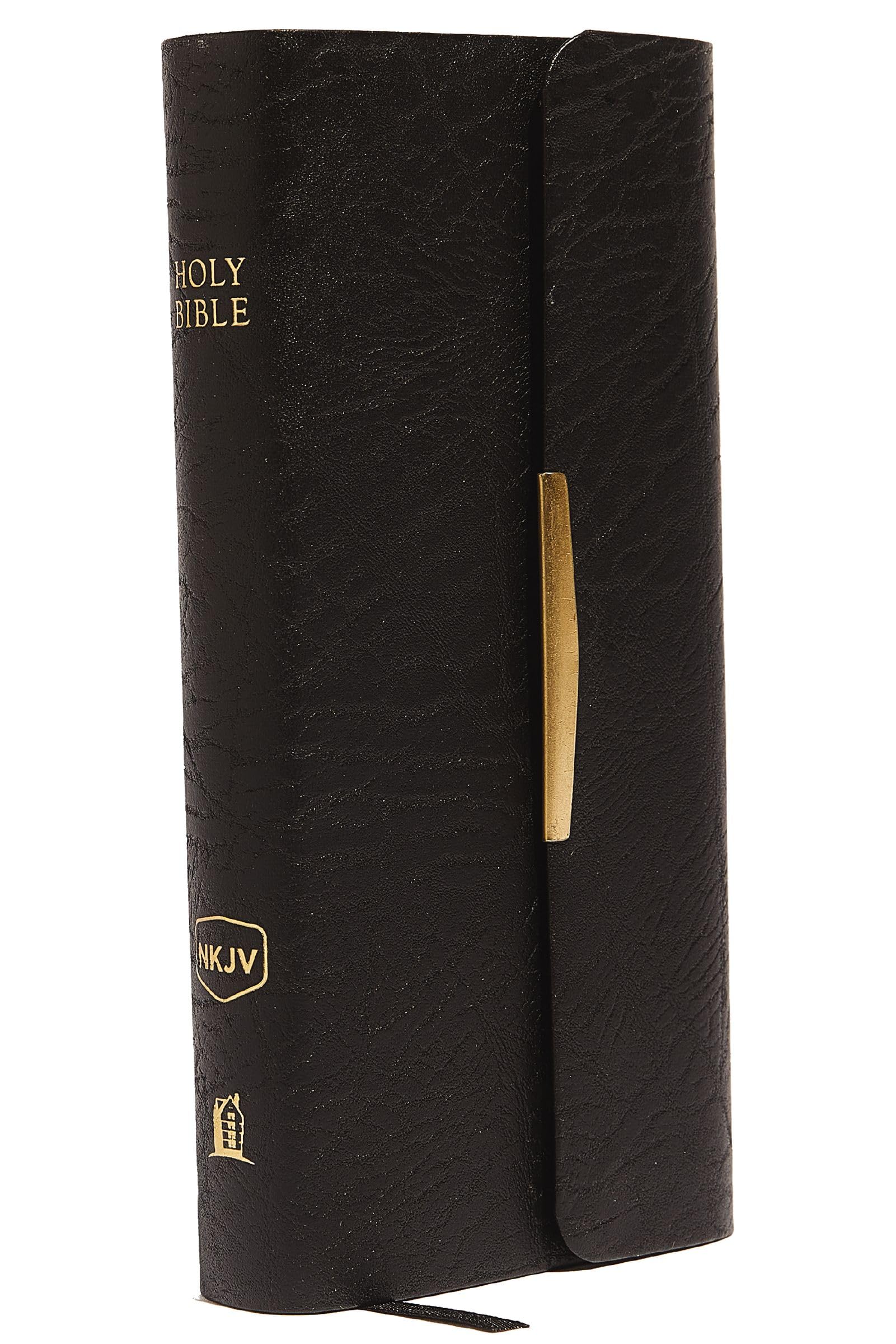 NKJV, Checkbook Bible, Compact, Bonded Leather, Black, Wallet Style, Red Letter Edition Religion & Esotericism