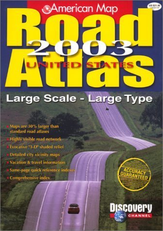 American Map Road Atlas 2003 United States: Large Scale, Large Type Books