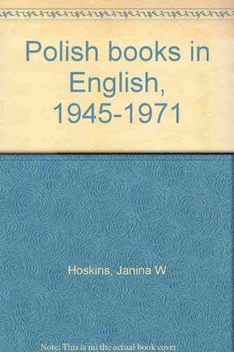 Polish books in English, 1945-1971 Books