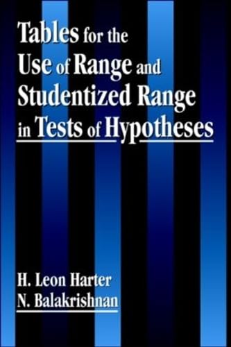 Tables for the Use of Range and Studentized Range in Tests of Hypotheses Mathematics