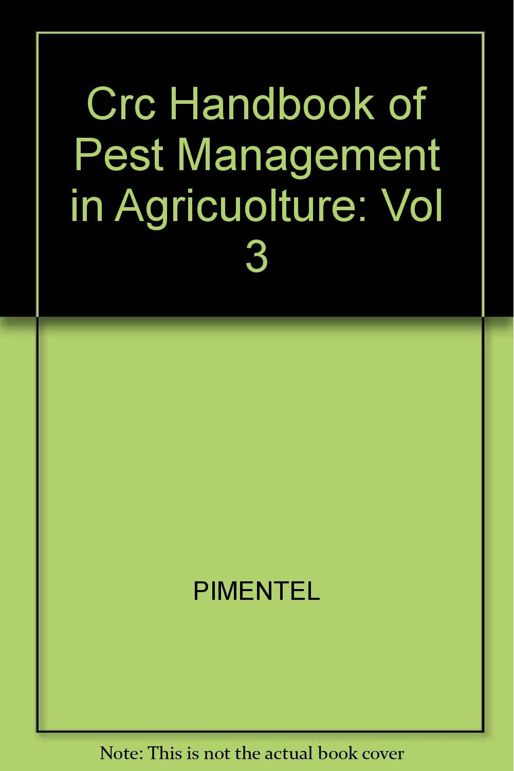 Hdbk of Pest Mgmt in Agriculture Books