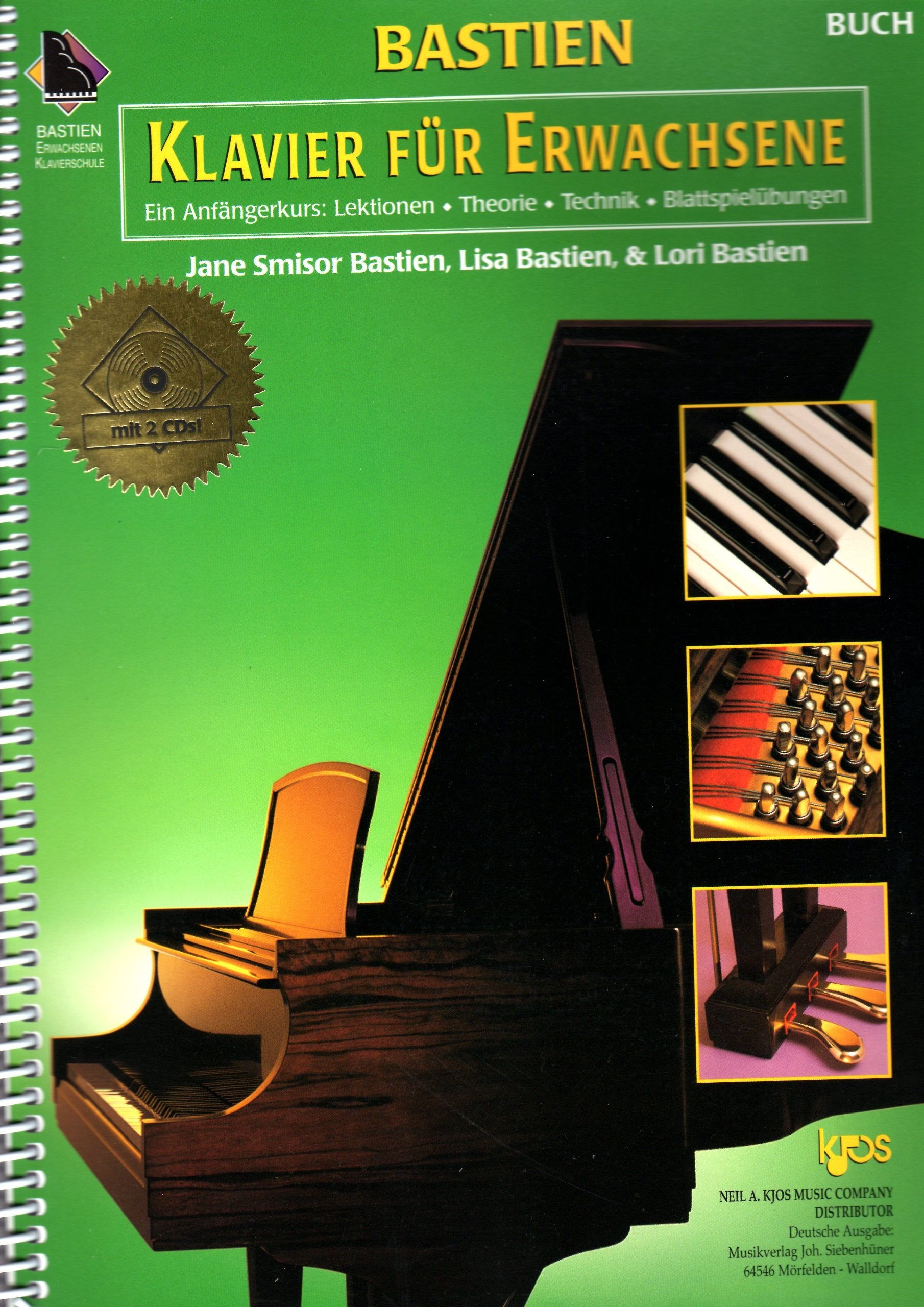 Klavier für Erwachsene (+2 CD's) : Anfängerkurs mit Lektionen, Theorie, Technik, Blattspielübungen cd