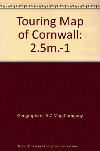 2.5m.-1" (Touring Map of Cornwall) Maps & Plans