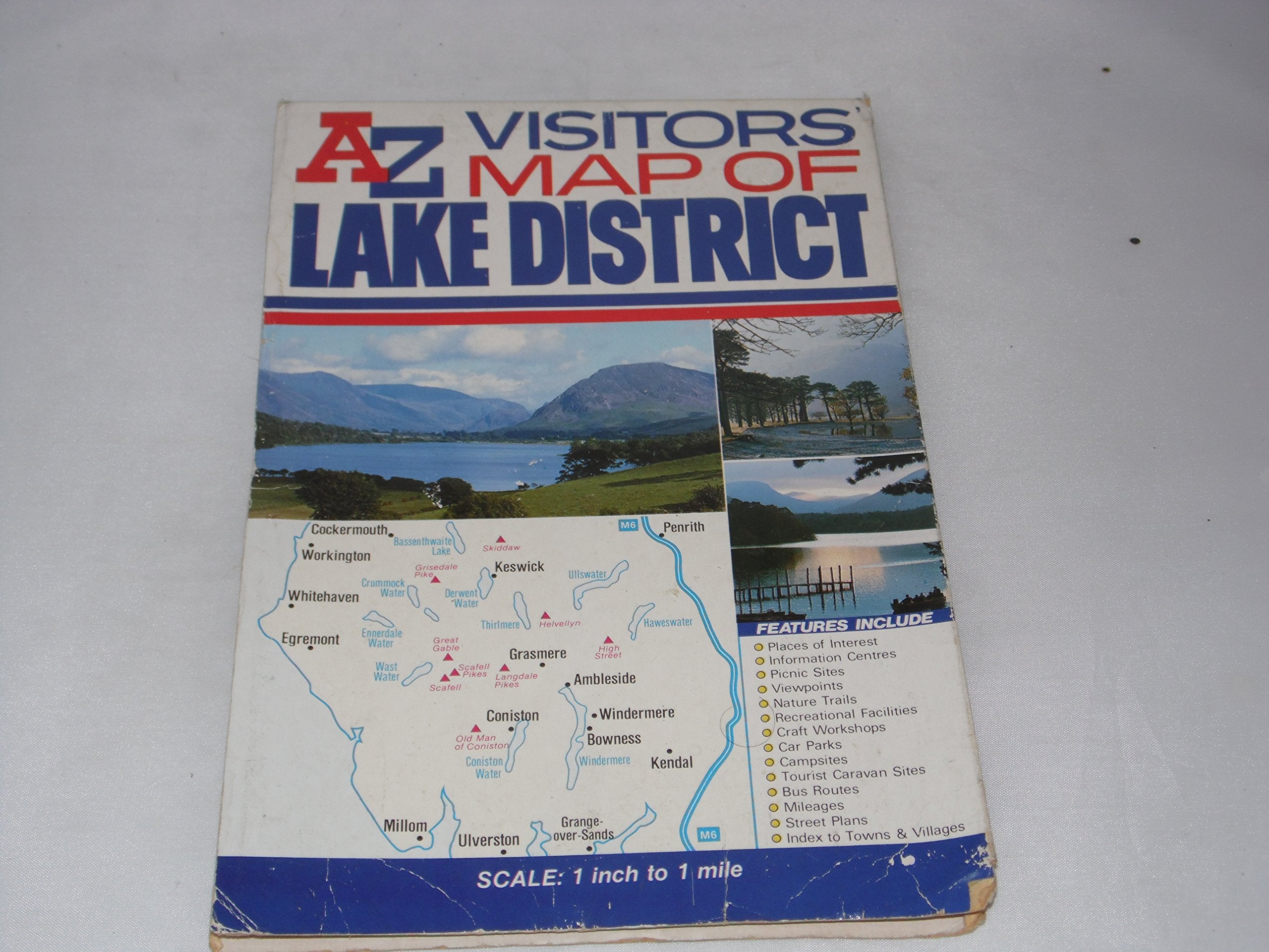 A. to Z. Visitors' Map of the Lake District Maps & Plans