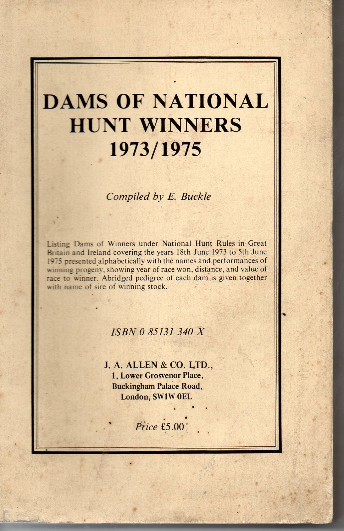 Dams of National Hunt Winners 1973-75: 1973-1975 Leisure & Fun