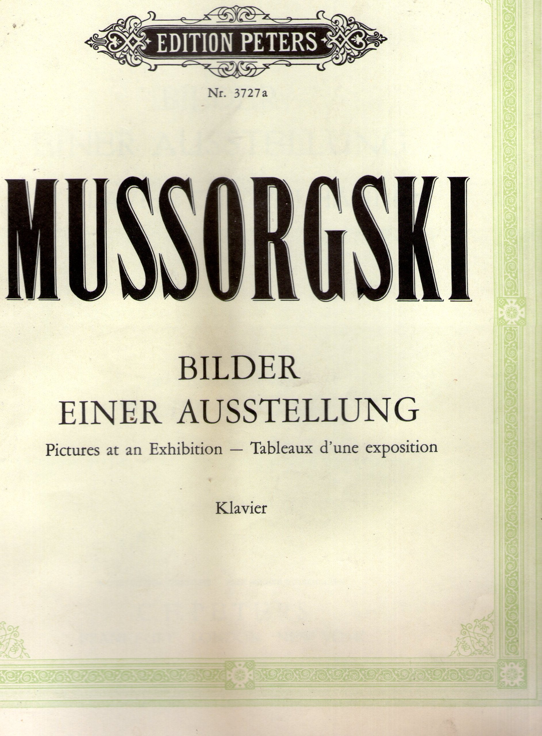 Pictures at an Exhibition: Tableaux d'une Exposition - Bilder einer Ausstellung (Boosey & Hawkes Masterworks Library) Sheet Music