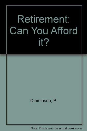 Product Image: Retirement: Can You Afford it?