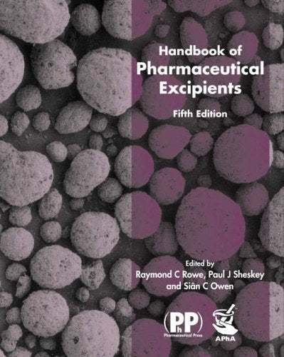 Handbook of Pharmaceutical Excipients.: Fifth edition book