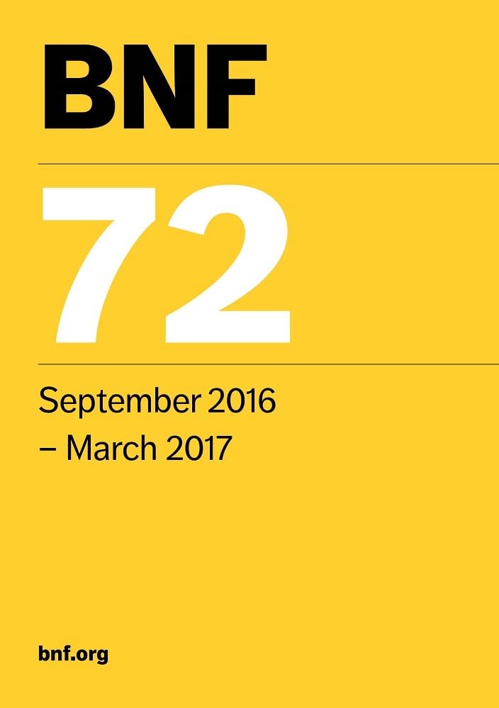 BNF 72 (British National Formulary September 2016-March 2017) book