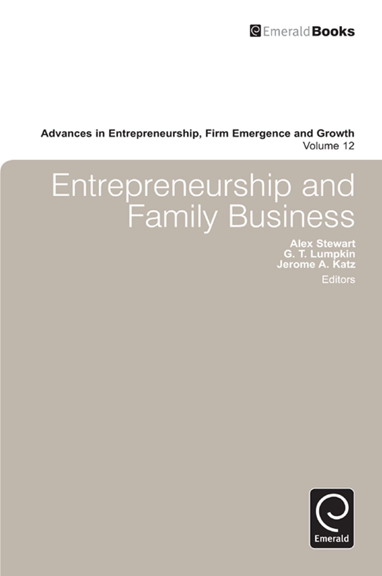 Entrepreneurship and Family Business book