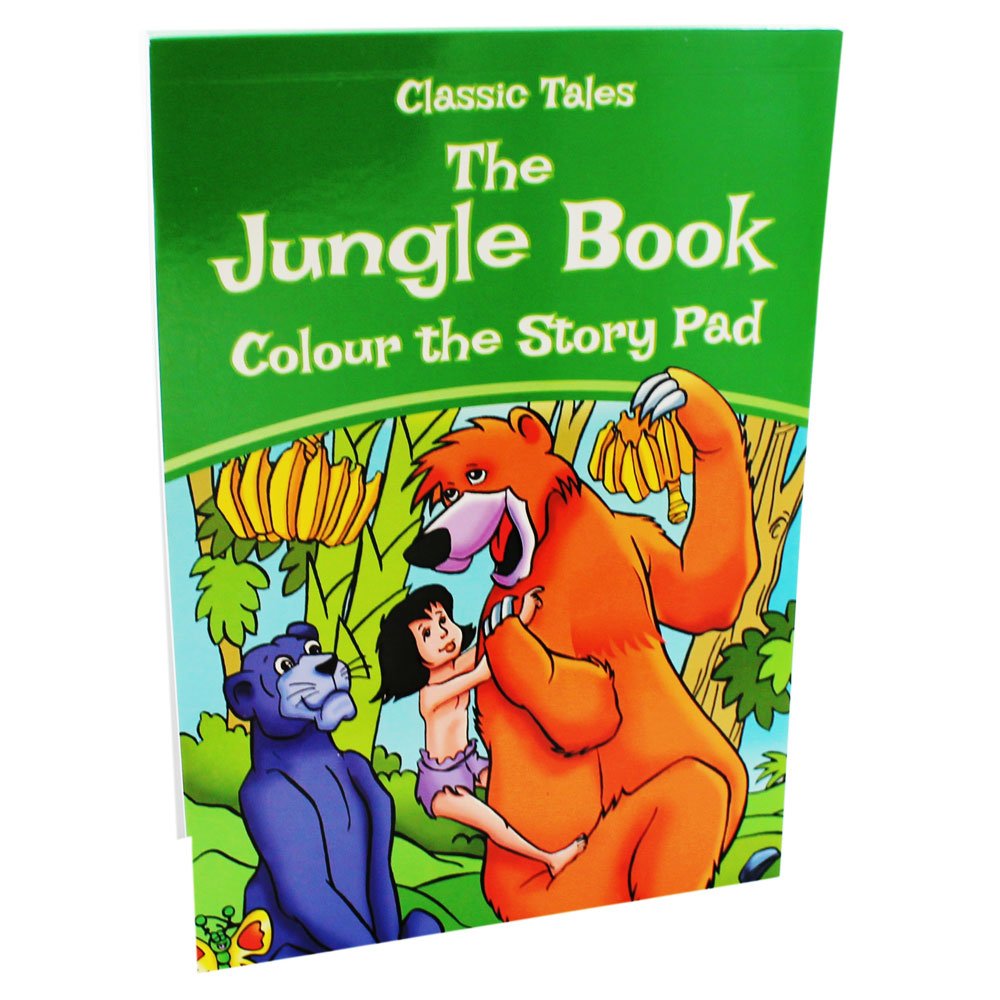 Classic Tales The Jungle Book Colour the Story Pad book