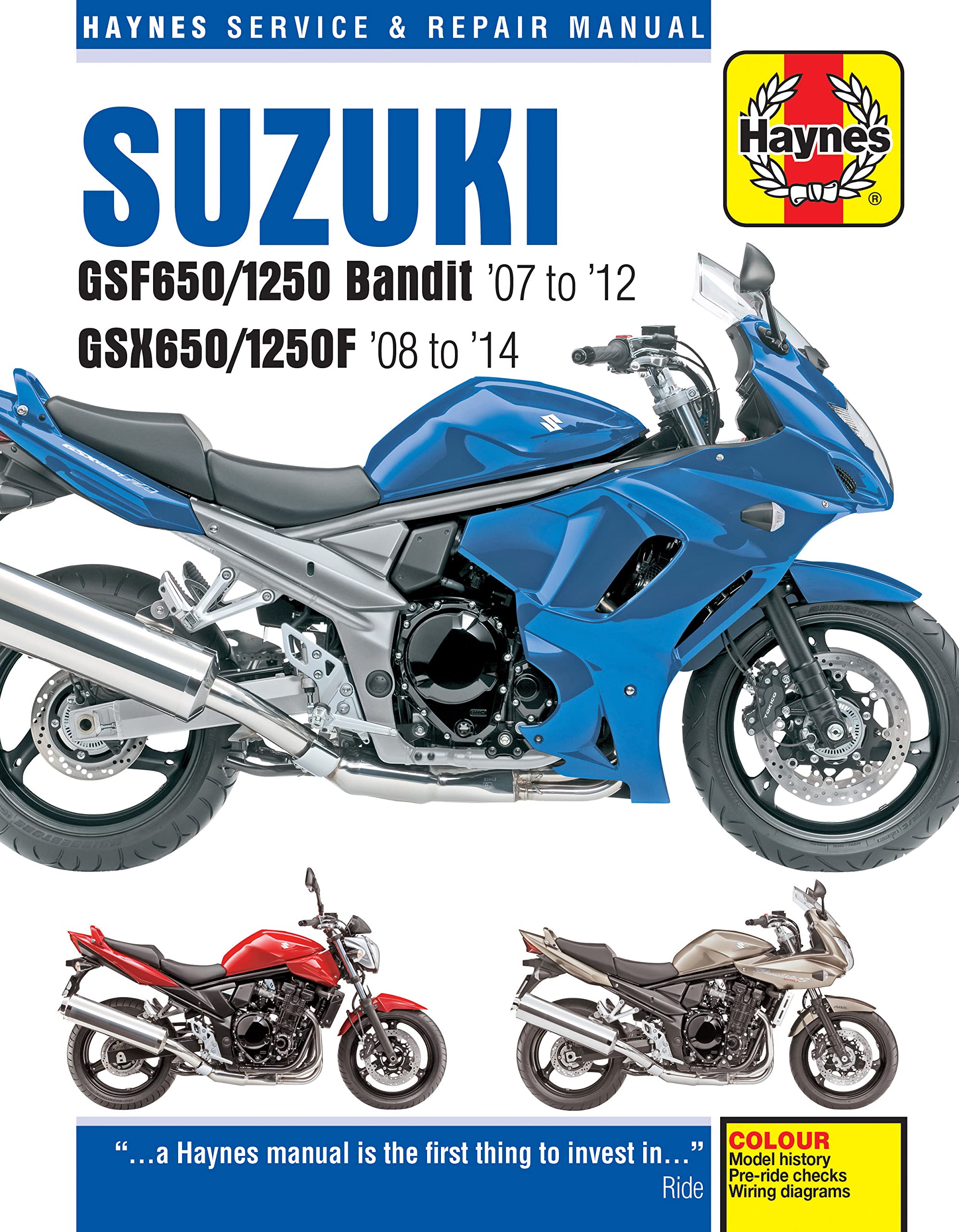 Suzuki GSF650/1250 Bandit & GSX650/1250F (07-14) Haynes Repair Manual (Haynes Powersport) Hobbies & Crafts