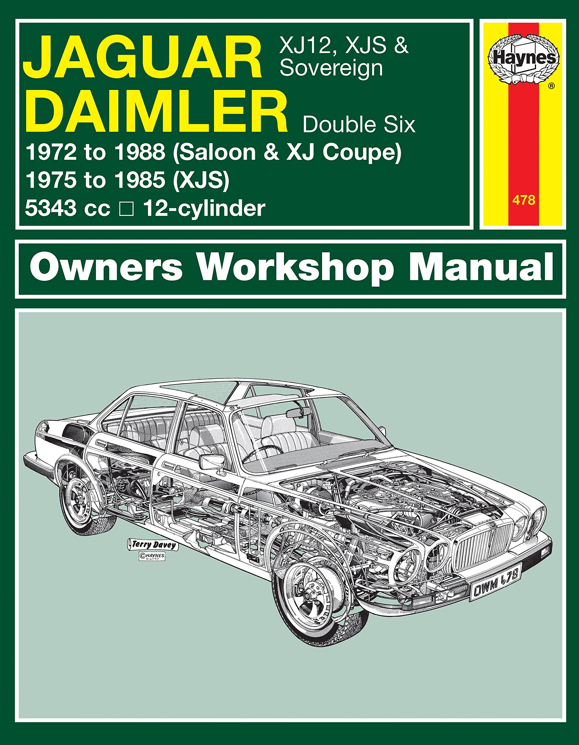 Jaguar XJ12, XJS & Sovereign; Daimler Double Six (72 - 88) Haynes Repair Manual Leisure, Home & Garden