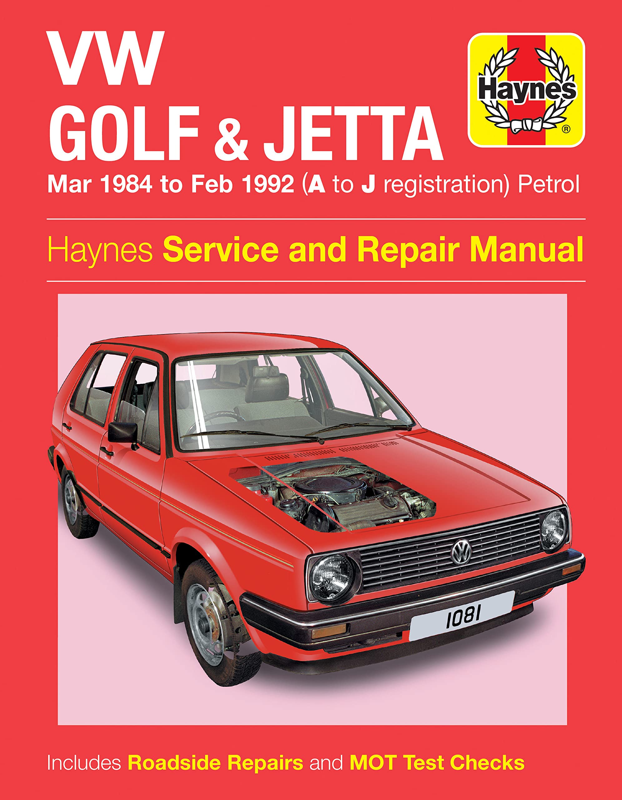 VW Golf & Jetta Mk 2 Petrol (Mar 84 - Feb 92) Haynes Repair Manual book