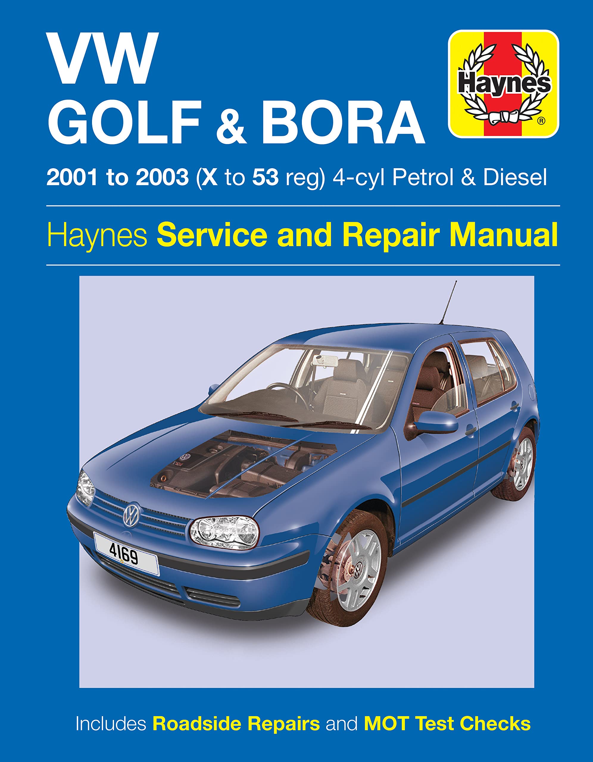 VW Golf & Bora 4-cyl Petrol & Diesel (01 - 03) Haynes Repair Manual Leisure, Home & Garden