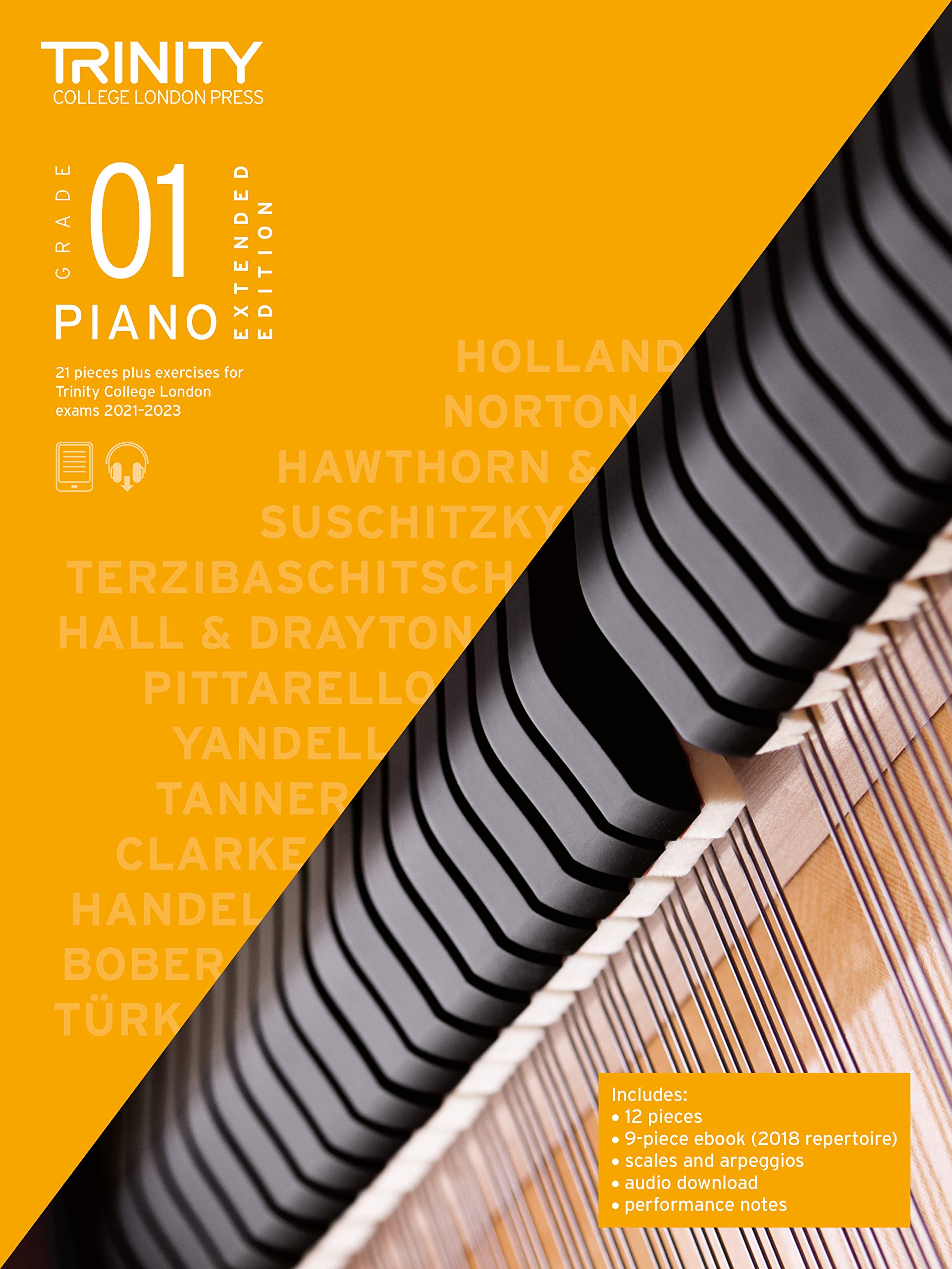 Trinity College London Piano Exam Pieces Plus Exercises From 2021: Grade 1 - Extended Edition book