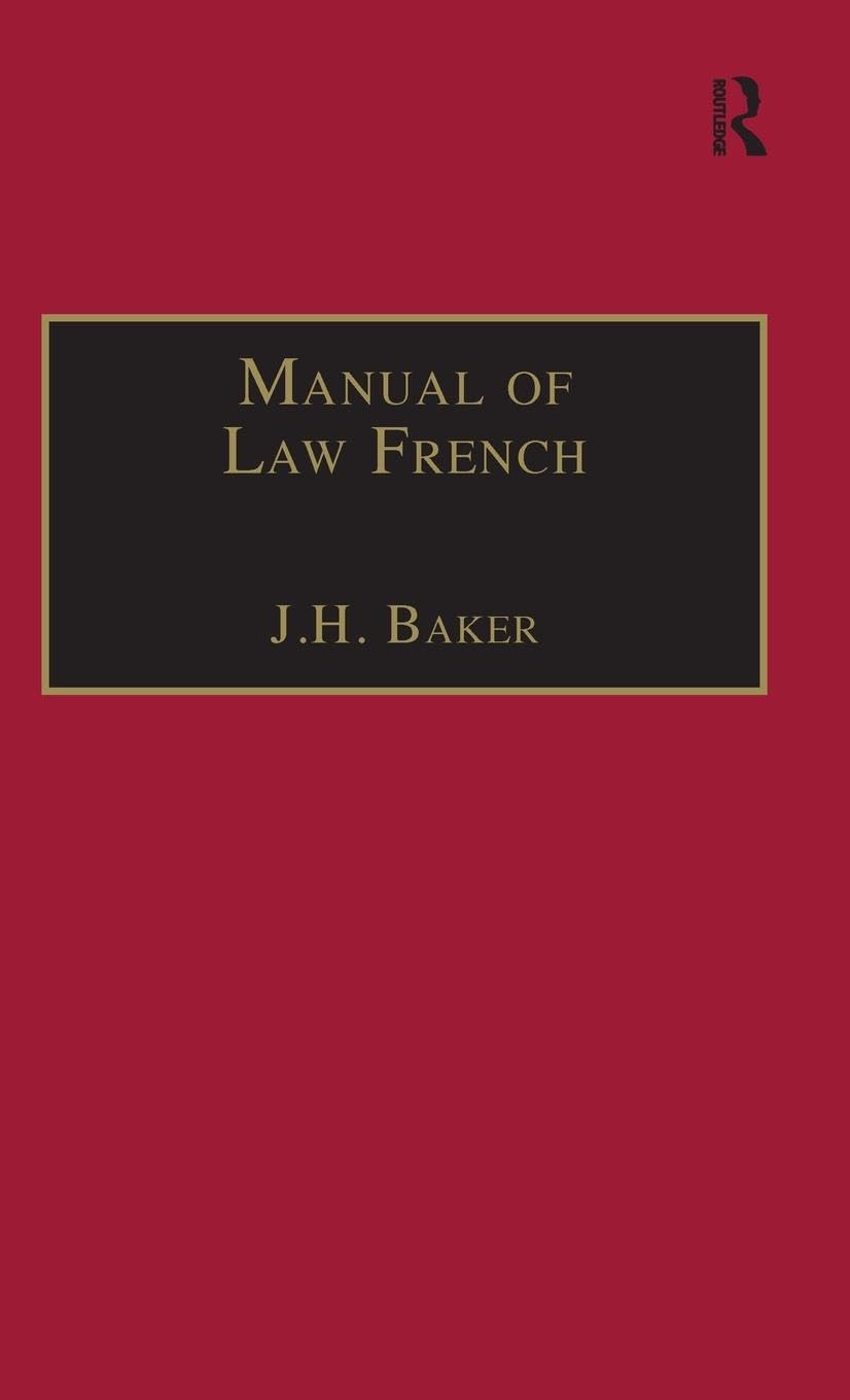 Manual of Law French Contemporary literature