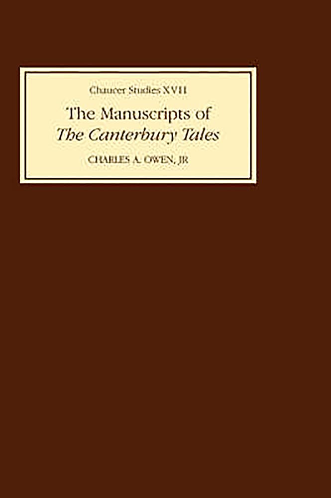 The Manuscripts of the Canterbury Tales Social Sciences